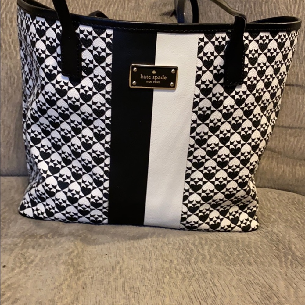 Kate spade black and white tote